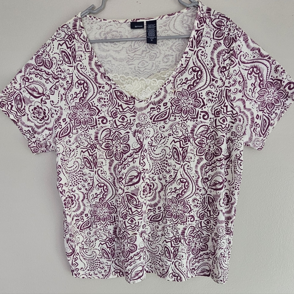 Basic Editions Purple Fitted Blouse